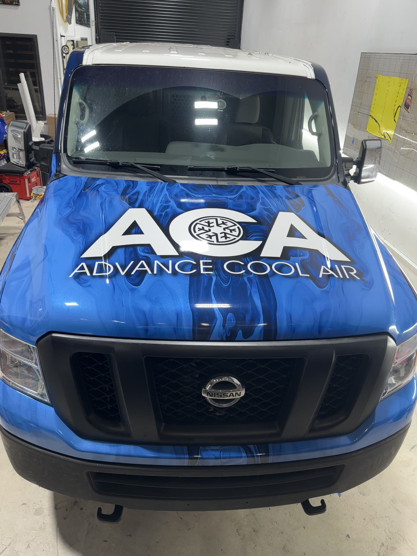 Advance Cool Air commercial van wrap