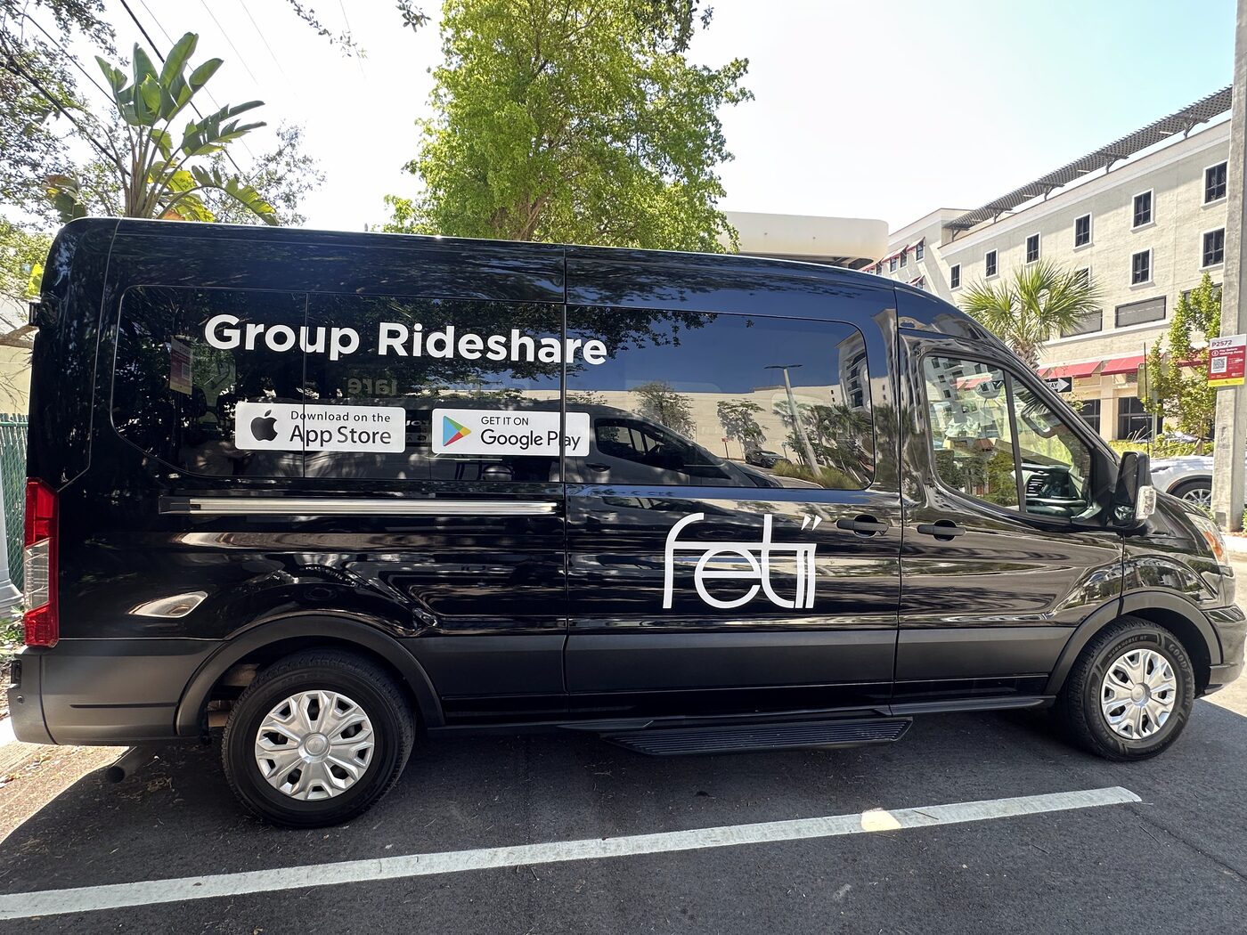 Fetii rideshare van outdoor wrap