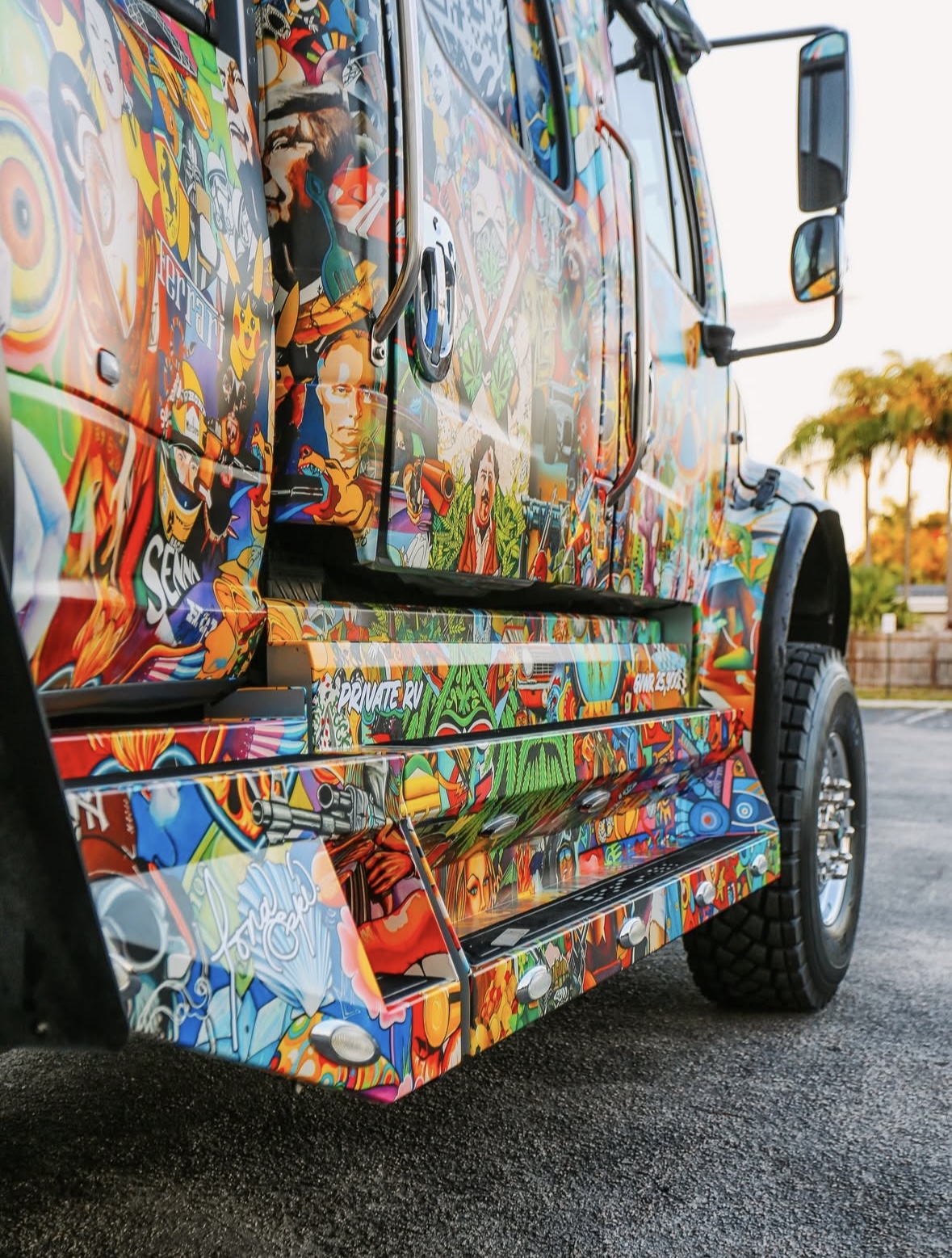 IAP Foundation art wrap truck close-up
