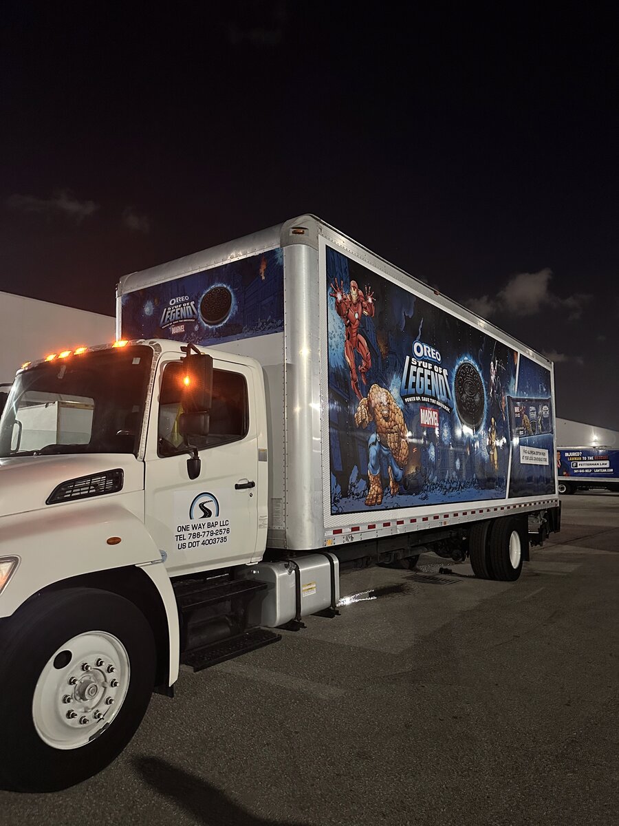 Oreo Marvel box truck full wrap