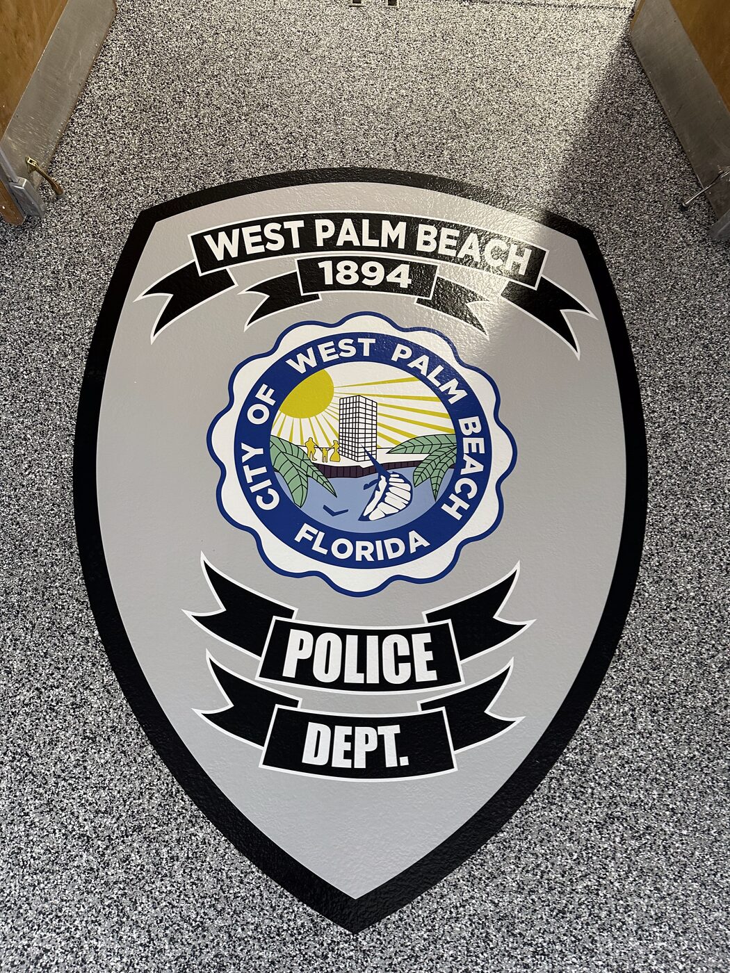 West Palm Beach Police floor graphic